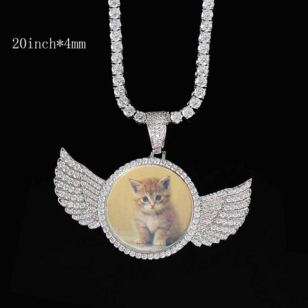 Customized Angel Wings Medallions Photo Locket