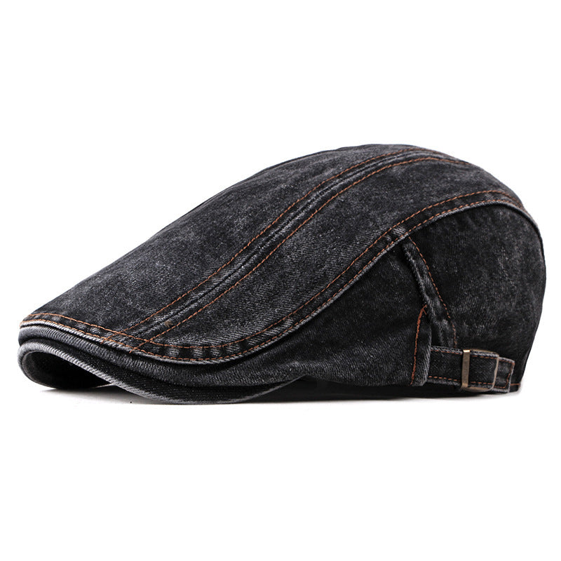 Flat Top Denim Beret