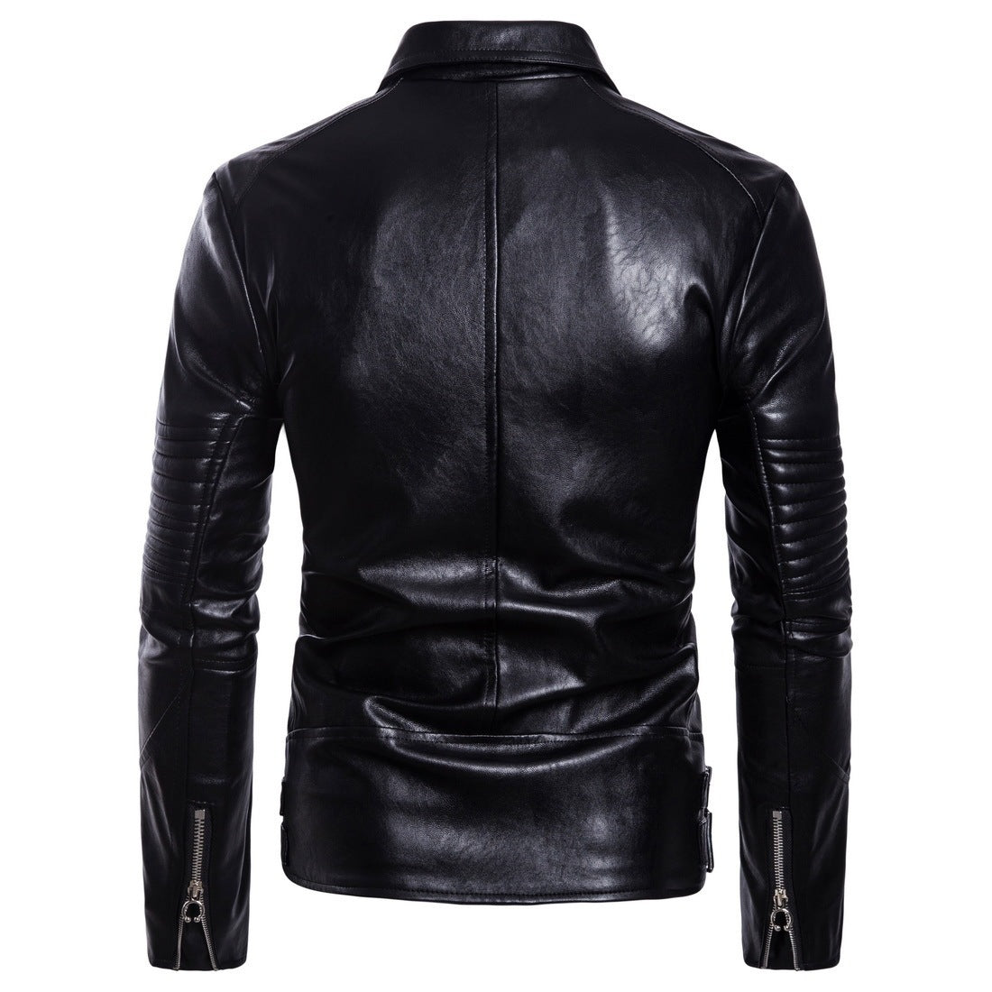 King's Vibe Long Black Leather jacket