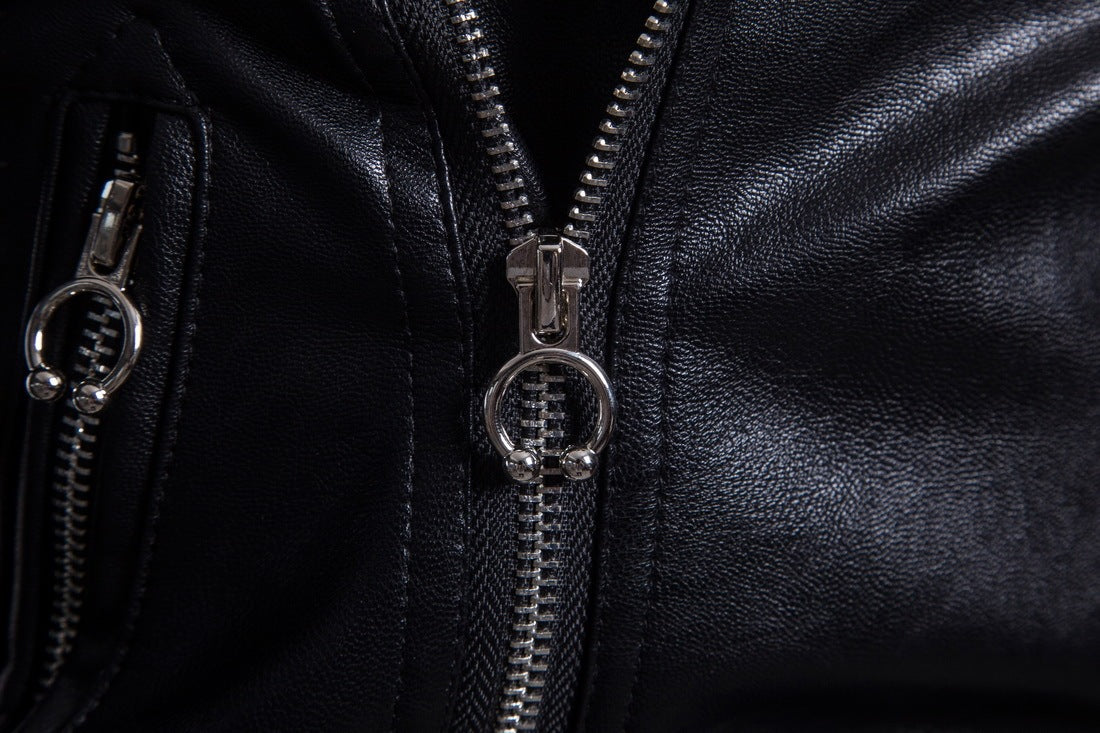 King's Vibe Long Black Leather jacket