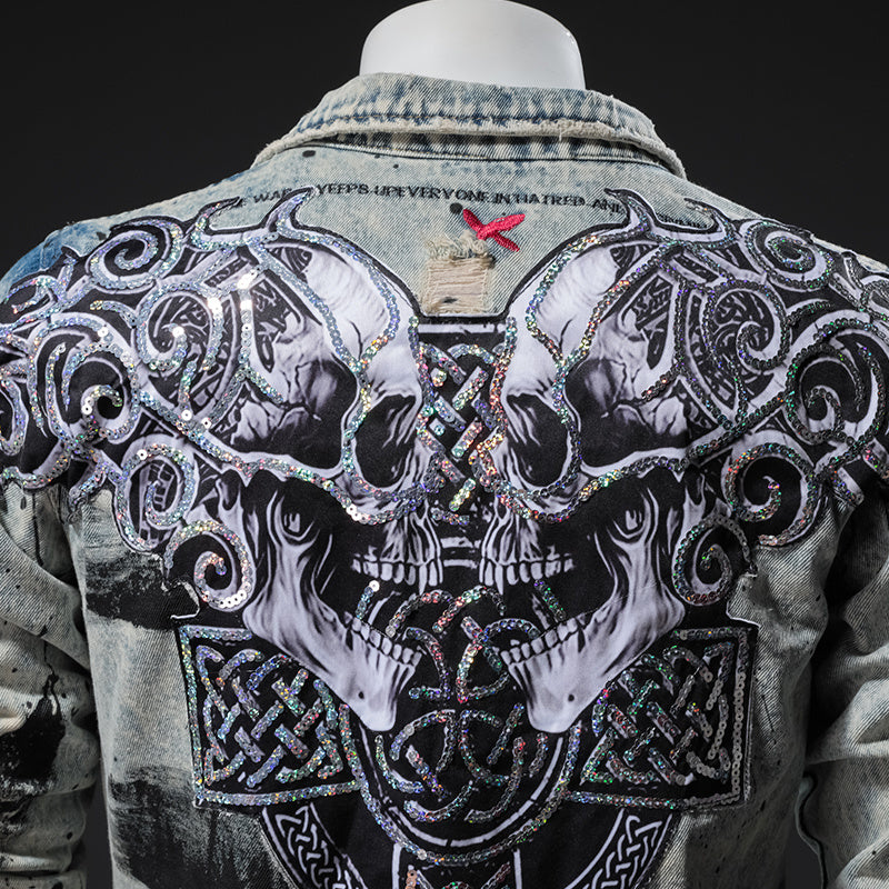 Kings Vibe Skull Denim Jacket