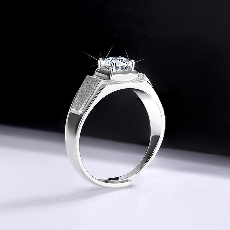 1 Karat Moissanite Diamond Ring/Adjustable Size