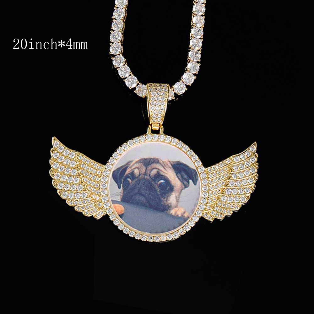 Customized Angel Wings Medallions Photo Locket