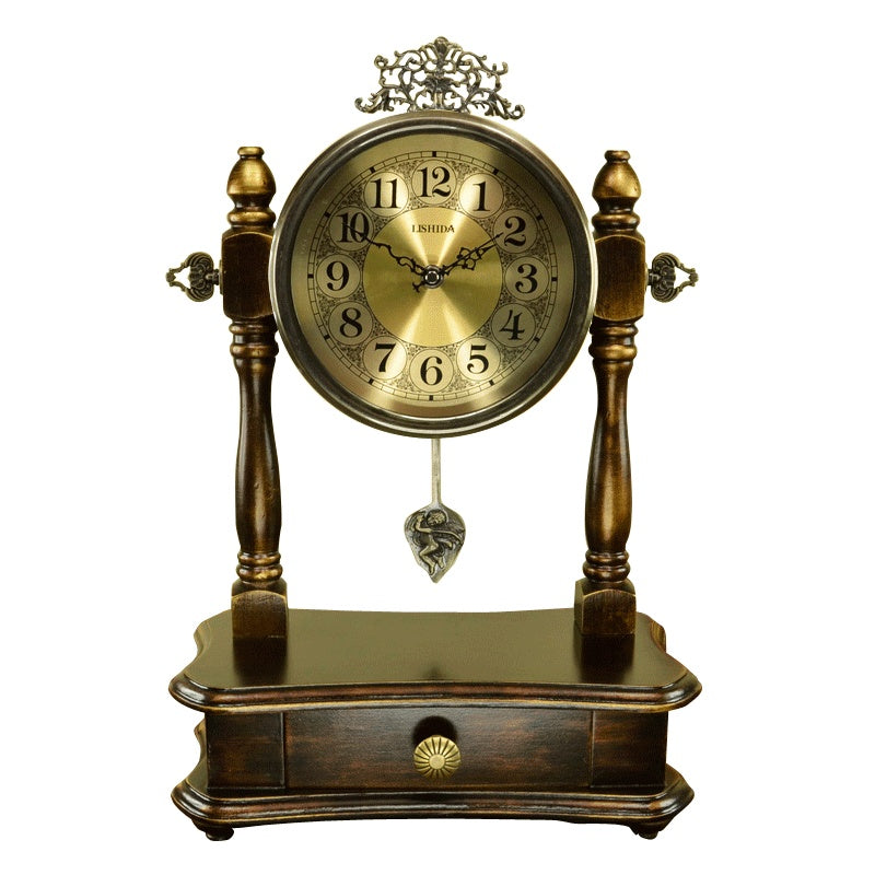 European Design Solid Wood Clock