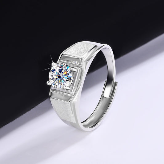 1 Karat Moissanite Diamond Ring/Adjustable Size