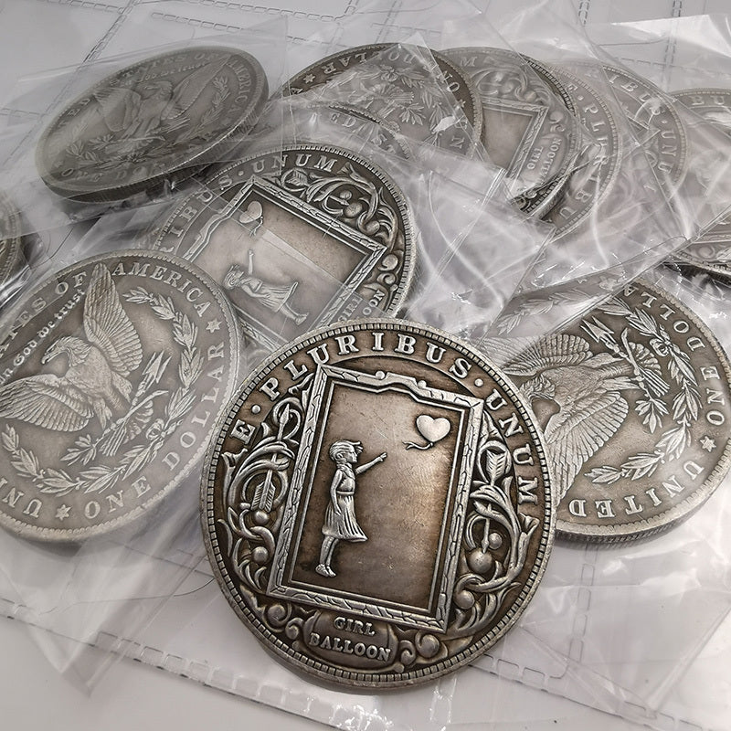 Balloon Girl Antique Handicrafts Memorial Coin