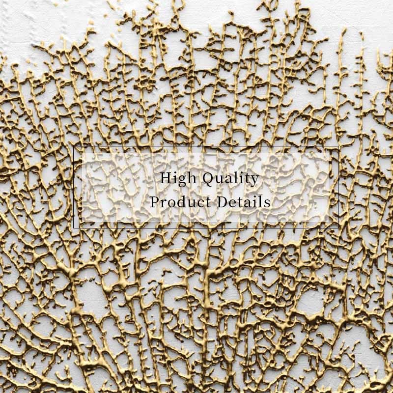 Golden Big Tree Abstract Art