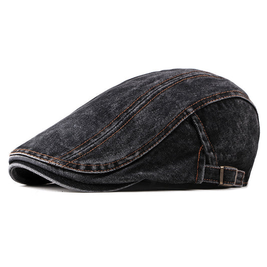 Flat Top Denim Beret