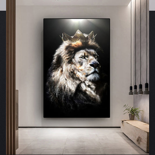 Wall Decor Black Wildlife Canvas 80 x 120 cm