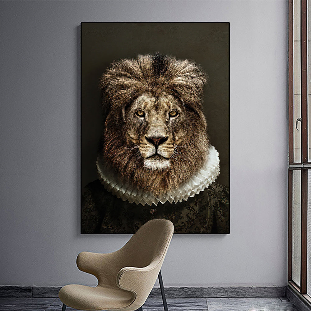 Wall Decor Black Wildlife Canvas 80 x 120 cm