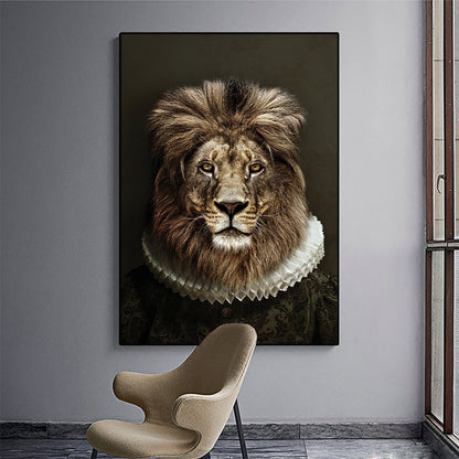 Wall Decor Black Wildlife Canvas 80 x 120 cm