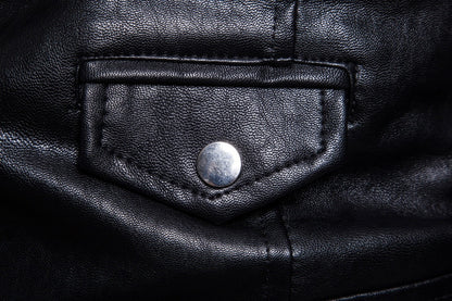 King's Vibe Long Black Leather jacket