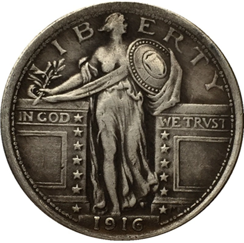 1916 Antique Quarter Coin