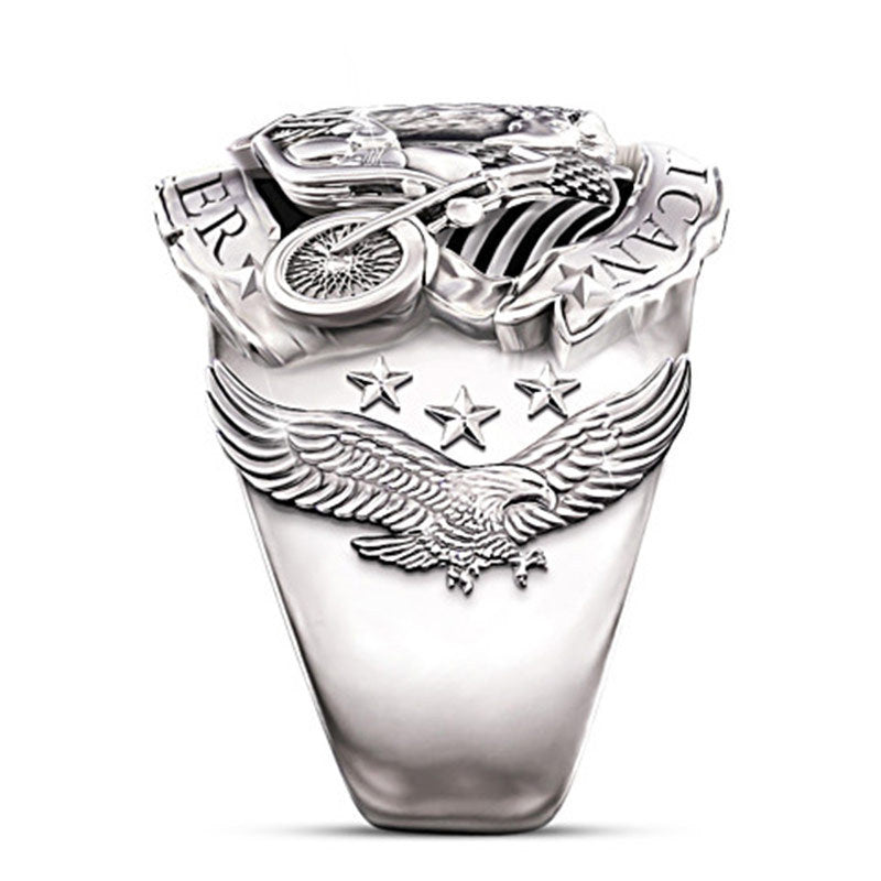 American Biker Old-Skool Eagle Ring