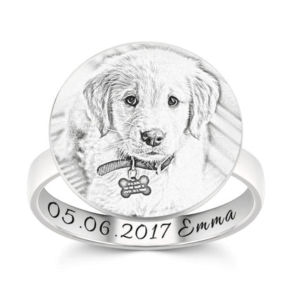 925 Sliver Customize Pet Rings for Pet Lovers
