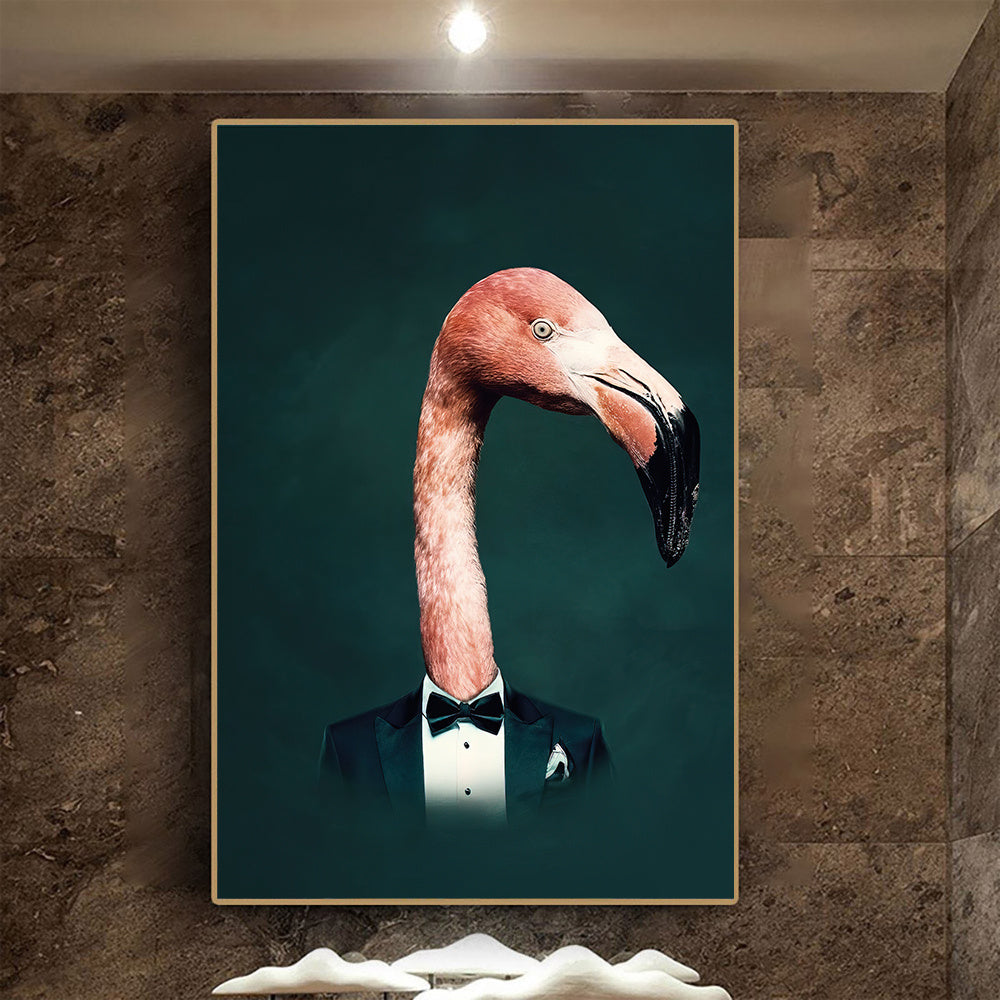 Wall Decor Black Wildlife Canvas 80 x 120 cm