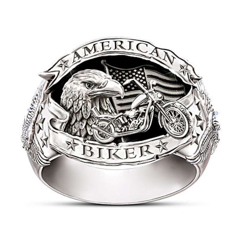American Biker Old-Skool Eagle Ring