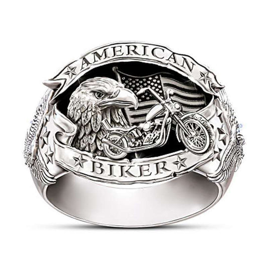 American Biker Old-Skool Eagle Ring