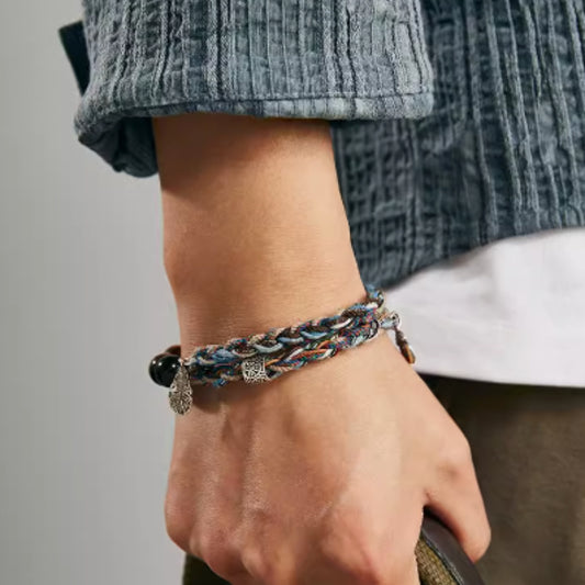 Handwoven 925 sterling silver bracelet
