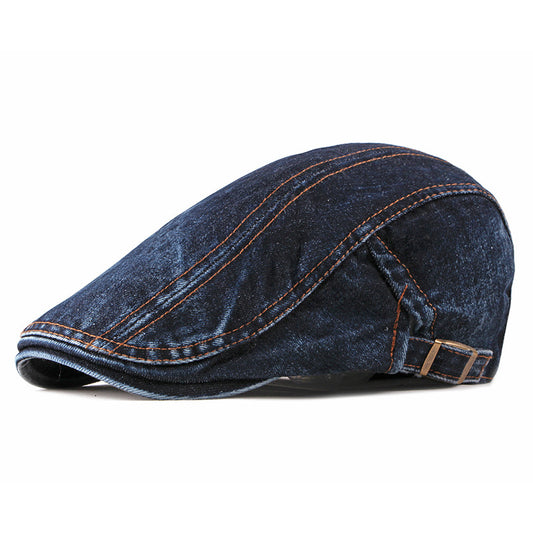 Flat Top Denim Beret