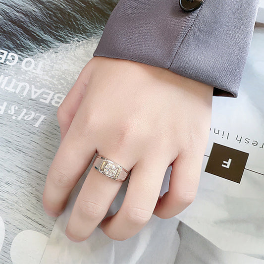 1 Karat Moissanite Diamond Ring/Adjustable Size