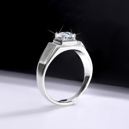 1 Karat Moissanite Diamond Ring/Adjustable Size