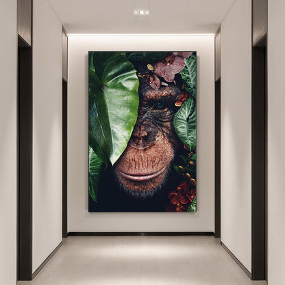 Wall Decor Black Wildlife Canvas 80 x 120 cm
