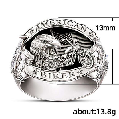 American Biker Old-Skool Eagle Ring