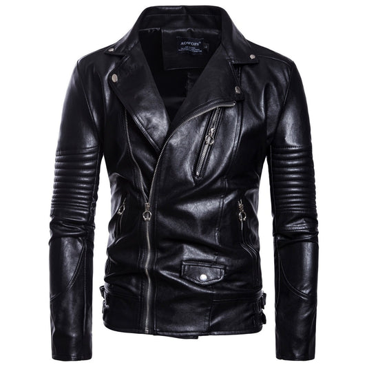 King's Vibe Long Black Leather jacket