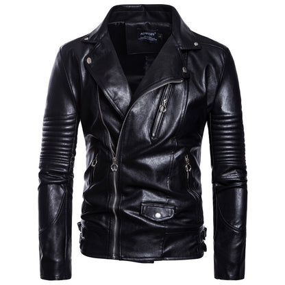 King's Vibe Long Black Leather jacket