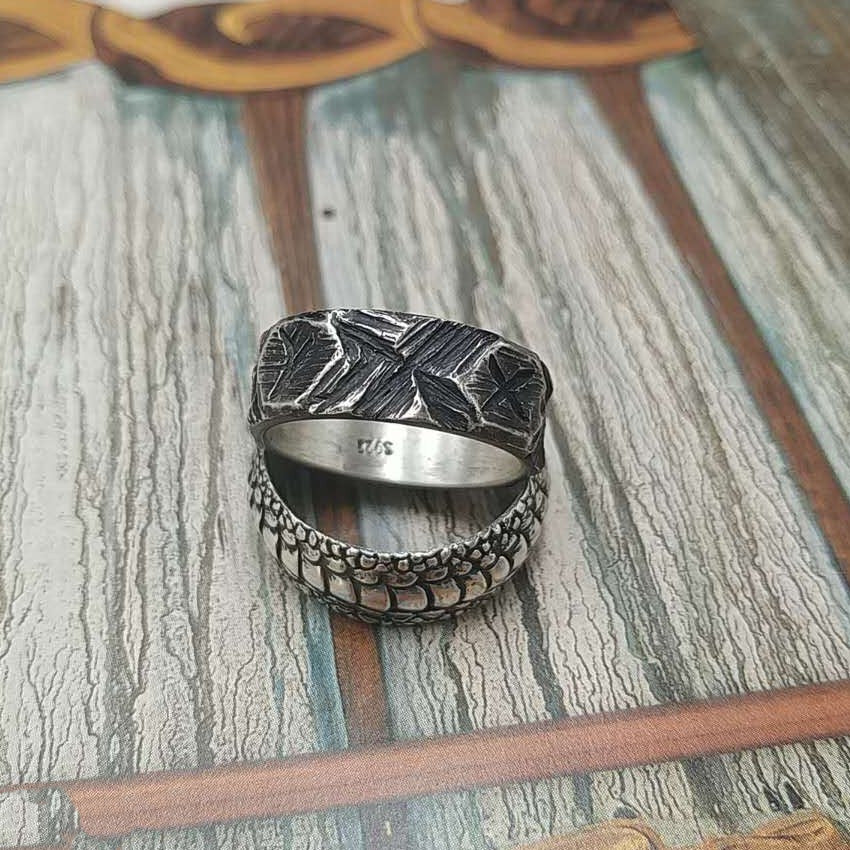 Handmade Silver Viking Rune 925 Silver Ring