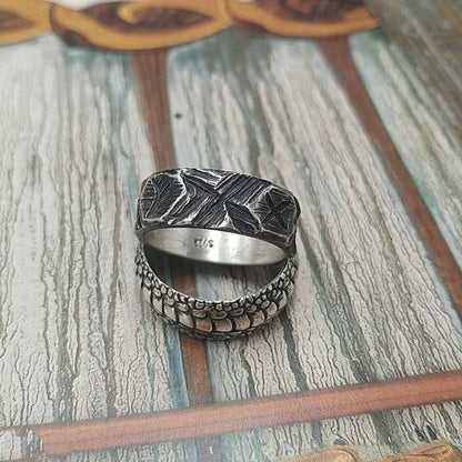 Handmade Silver Viking Rune 925 Silver Ring