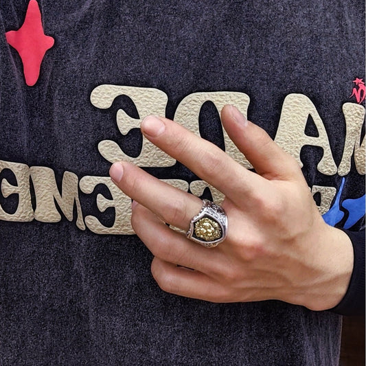 925 Sterling Silver Domineering Lion Ring