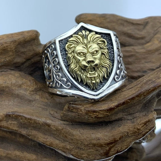 925 Sterling Silver Domineering Lion Ring