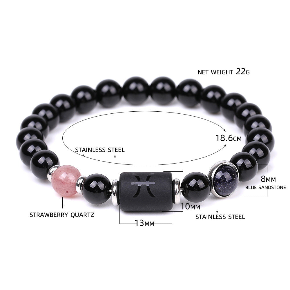 Agate Twelve Constellations Bracelet