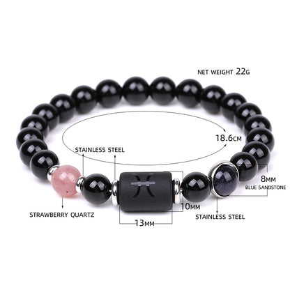 Agate Twelve Constellations Bracelet