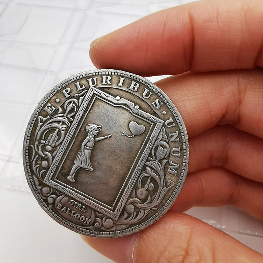 Balloon Girl Antique Handicrafts Memorial Coin