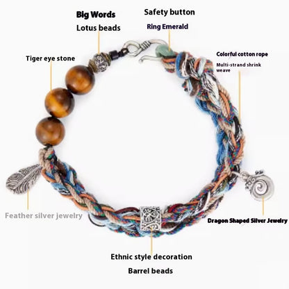 Handwoven 925 sterling silver bracelet