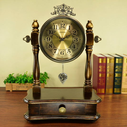 European Design Solid Wood Clock