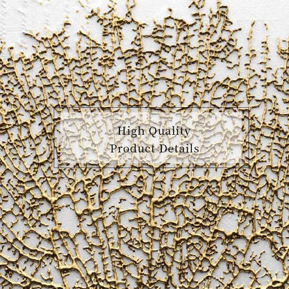 Golden Big Tree Abstract Art